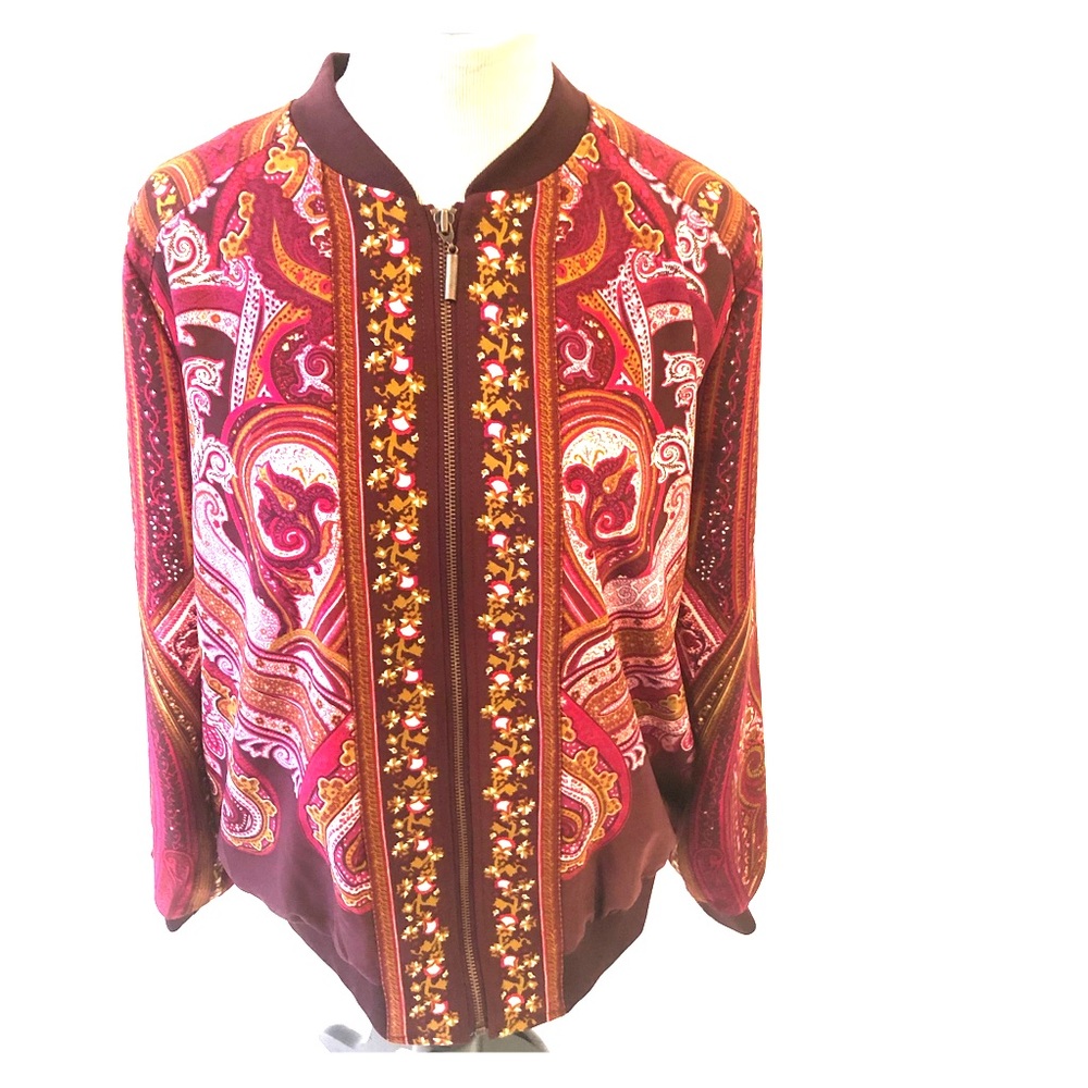 Susan Graver purple and pink jacket size large